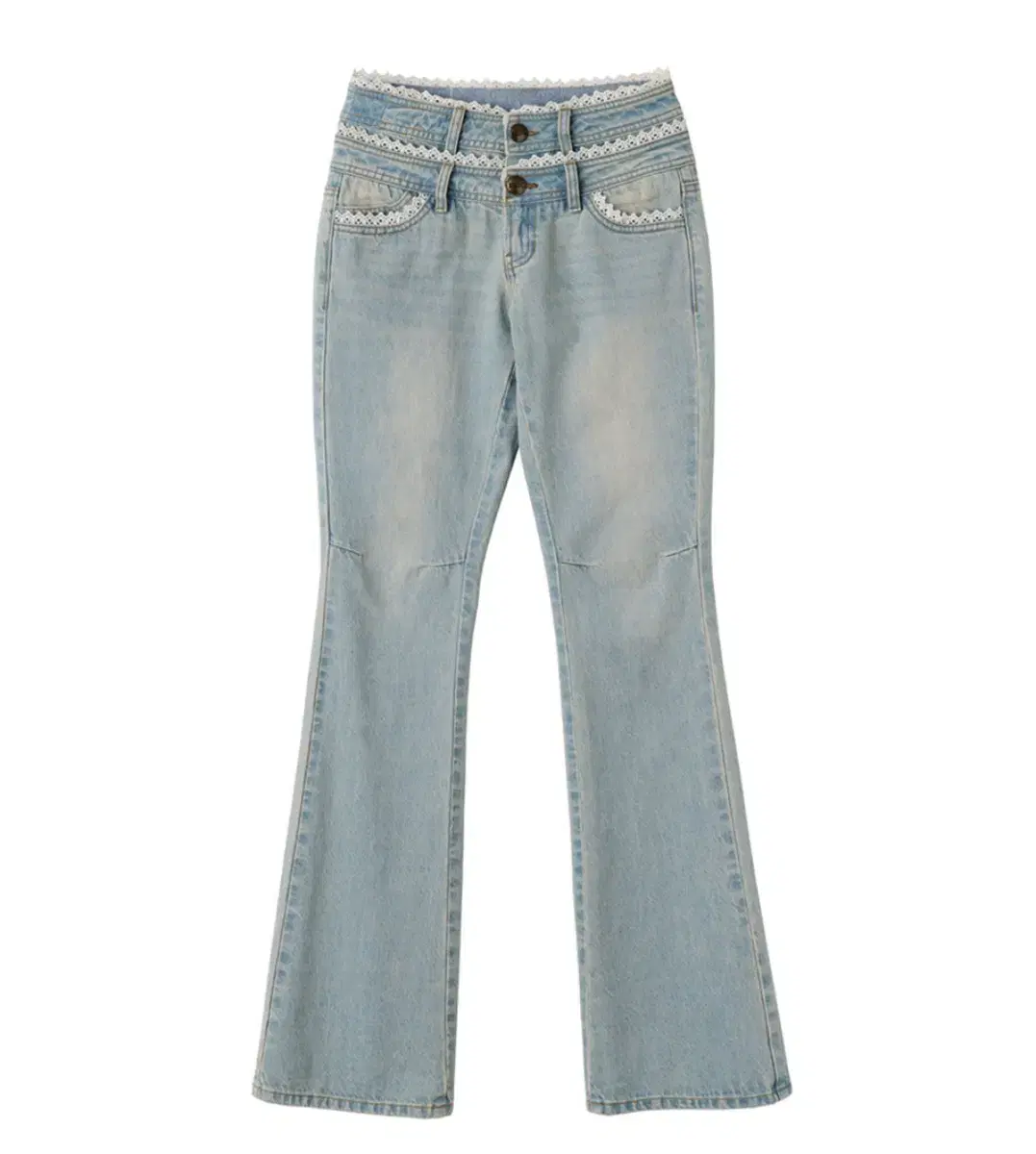 SCULPTOR | 스컬프터 Sculptor Rhinestone Low-Rise Denim Mid